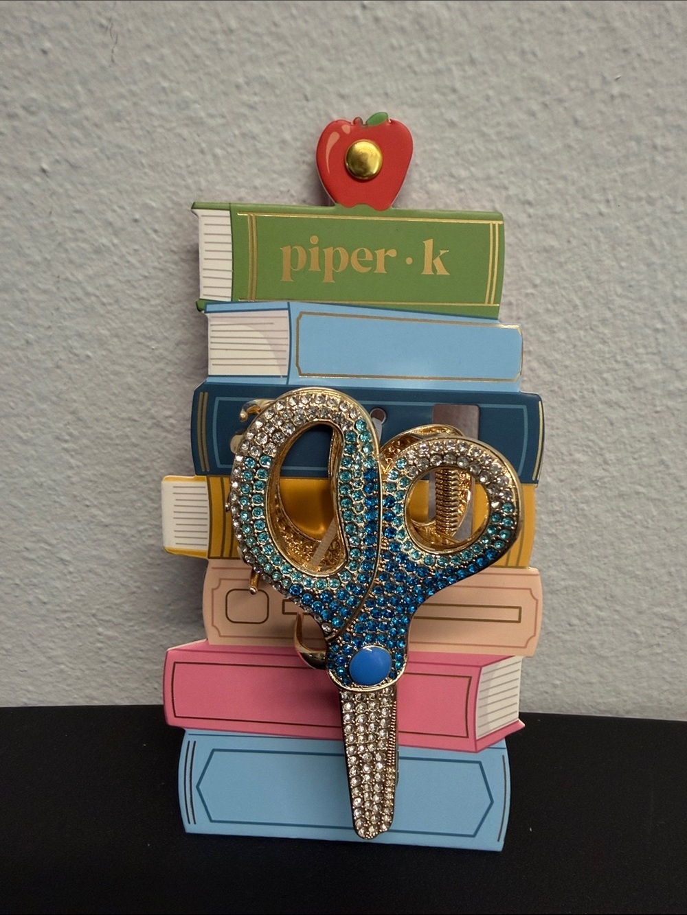 Piper K | Whimsical Rhinestone Scissor Metal Hair Clip
